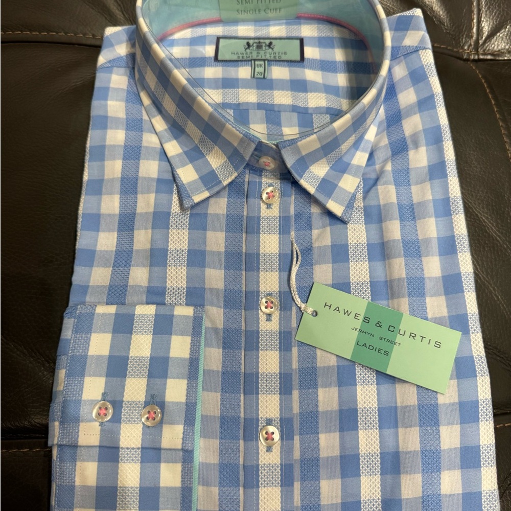 Blue Checkered Women's Shirt